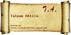 Talpas Attila névjegykártya