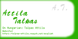 attila talpas business card